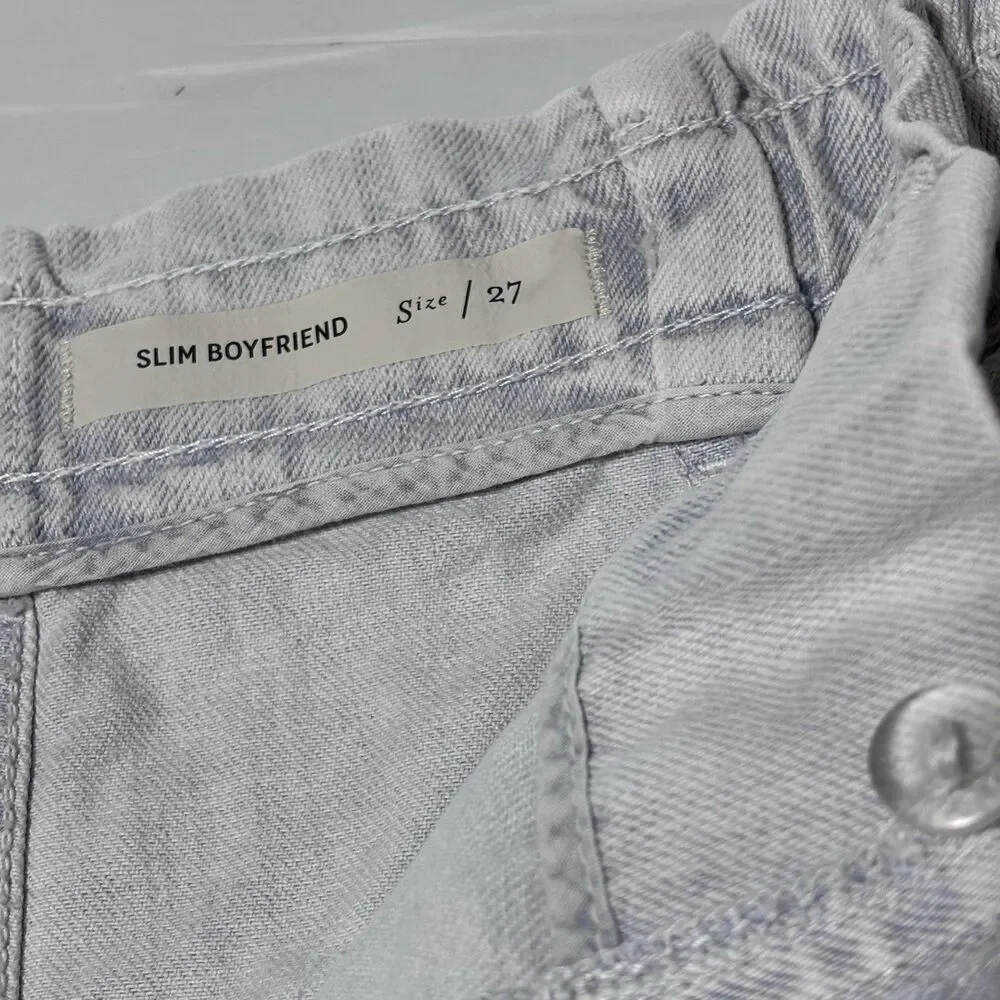 Pilcro Anthropologie Denim Shorts Women Elastic Waist Tie Light Wash Casual 27 - Picture 12 of 13